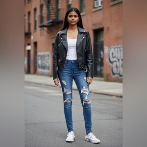 J&C Distressed Skinny Jeans Women’s 5 | Medium Wash Stretch Denim